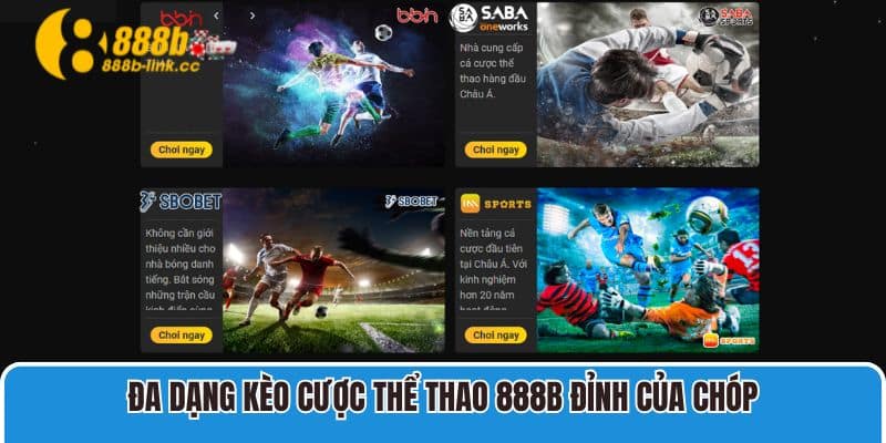 Đa dạng kèo cược Thể Thao 888B đỉnh của chóp