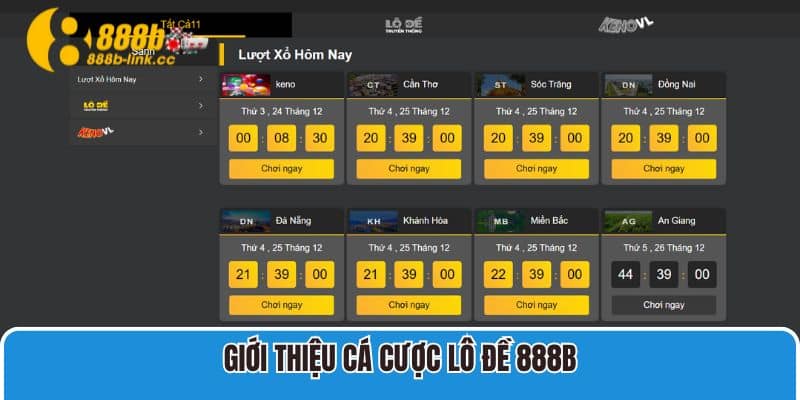 Giới thiệu cá cược lô đề 888B